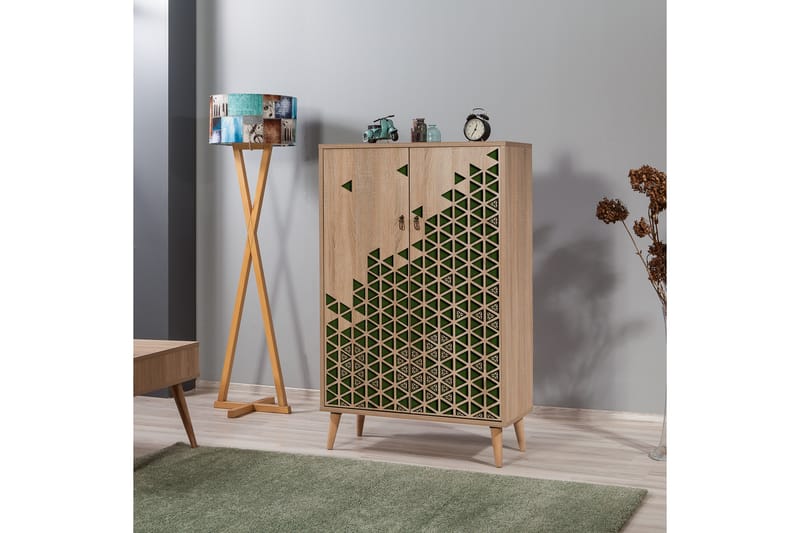 Förvaringsskåp Gillberga 80 cm - Brun/Grön - Förvaring - Skåp - Förvaringsskåp