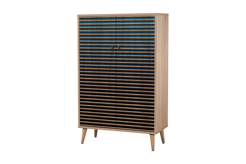 Förvaringsskåp Gillberga 80 cm - Brun/Svart/Blå - Förvaring - Skåp - Förvaringsskåp