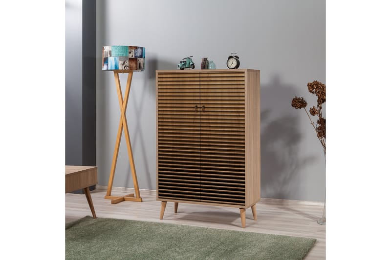 Förvaringsskåp Gillberga 80 cm - Brun/Svart/Ek - Förvaring - Skåp - Förvaringsskåp