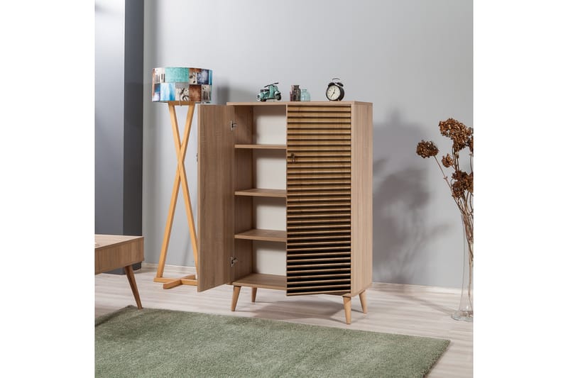 Förvaringsskåp Gillberga 80 cm - Brun/Svart/Ek - Förvaring - Skåp - Förvaringsskåp