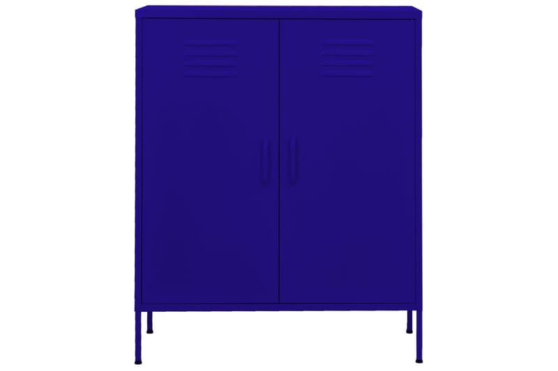 Förvaringsskåp marinblå 80x35x101,5 cm stål - Blå - Förvaringsskåp - Klädskåp & omklädningsskåp