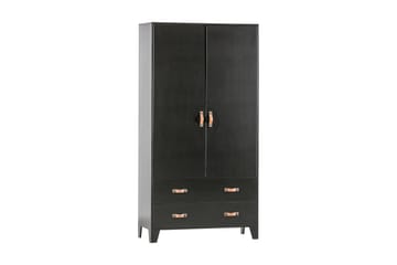 Förvaringsskåp Shirrell 98x190 cm - Svart - Förvaring - Skåp - Förvaringsskåp