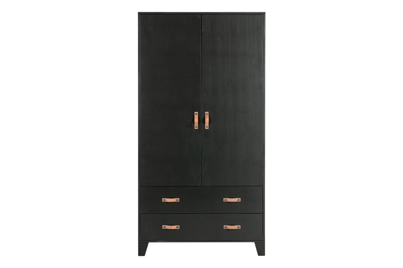 Förvaringsskåp Shirrell 98x190 cm - Svart - Förvaring - Skåp - Förvaringsskåp