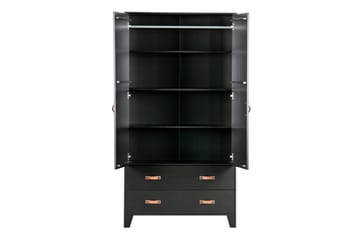 Förvaringsskåp Shirrell 98x190 cm - Svart - Förvaring - Skåp - Förvaringsskåp