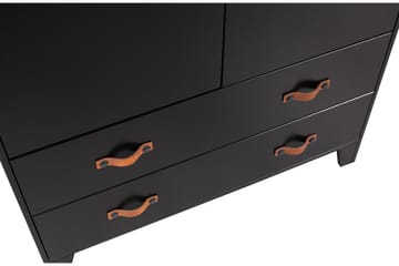 Förvaringsskåp Shirrell 98x190 cm - Svart - Förvaring - Skåp - Förvaringsskåp