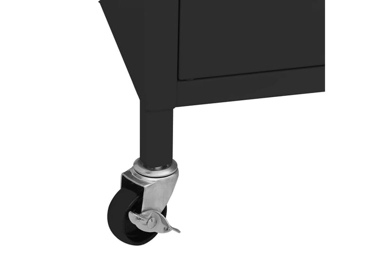 Förvaringsskåp svart 60x35x49 cm stål - Svart - Hurts