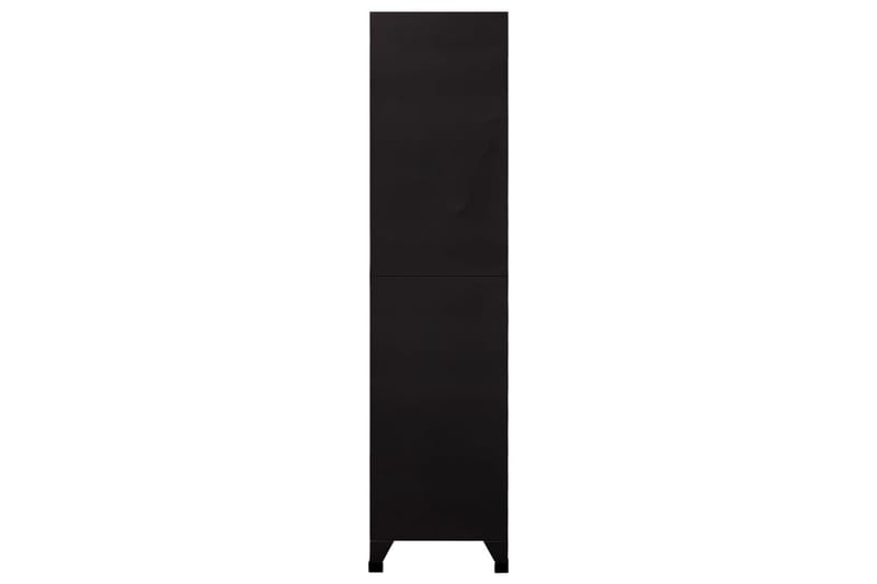Förvaringsskåp svart 90x45x180 cm stål - Svart - Förvaringsskåp - Klädskåp & omklädningsskåp