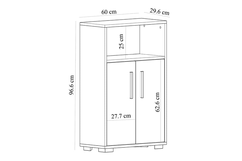 Förvaringsskåp Urgby 60x96,6 cm - Blå - Förvaring - Skåp - Förvaringsskåp