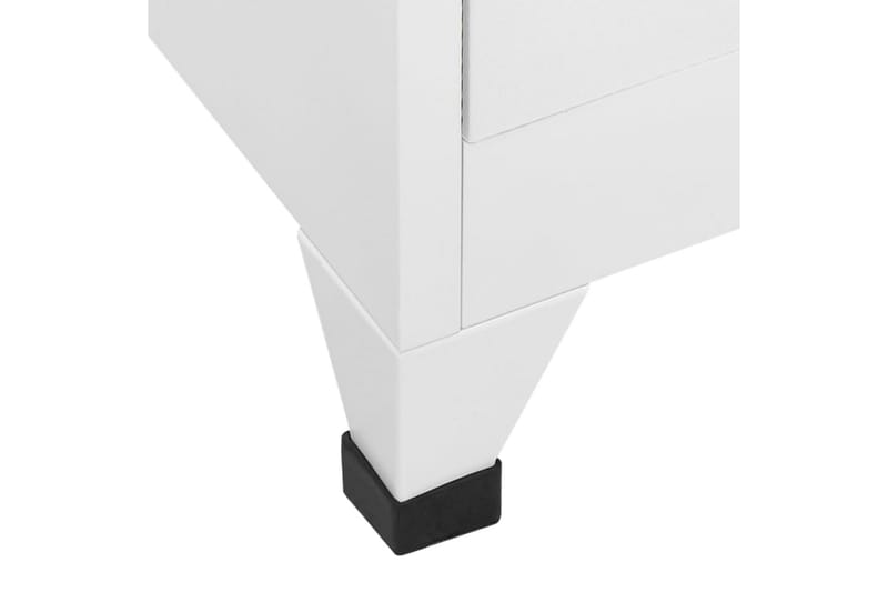 Förvaringsskåp vit 90x45x180 cm stål - Vit - Förvaringsskåp - Klädskåp & omklädningsskåp