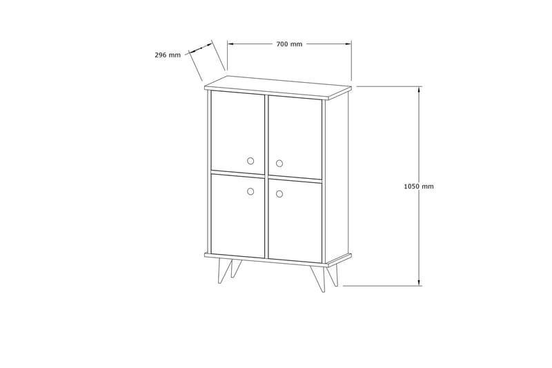 Förvaringsskåp Zakkum 70x90 cm - Grön - Förvaringsskåp - Klädskåp & omklädningsskåp