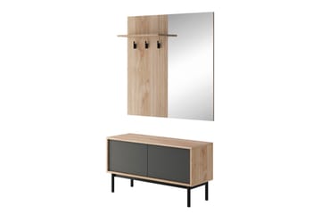 Garderob Dively 39x104 cm - Beige/Grå - Förvaring - Skåp - Förvaringsskåp