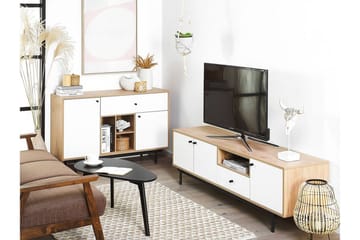 Germenata Skåp 118x40 cm - Ljust Trä/Vit - Förvaring - Skåp - Förvaringsskåp