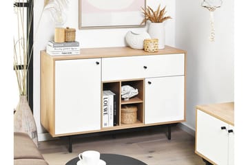 Germenata Skåp 118x40 cm - Ljust Trä/Vit - Förvaring - Skåp - Förvaringsskåp