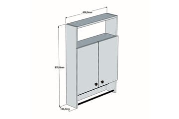 Giff Badrumsskåp 60 cm - Vit - Förvaring - Skåp - Förvaringsskåp