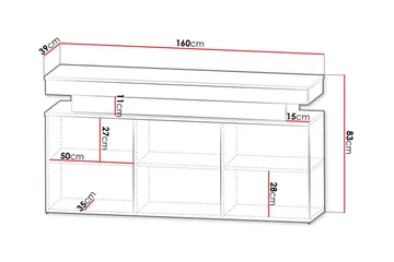 Glenndale Highboard - Svart - Förvaring - Skåp - Förvaringsskåp