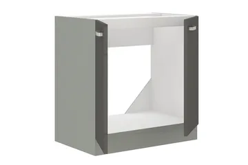 Grey Skåp för tvättmaskin 80x50x82 cm - Grå - Förvaring - Skåp - Förvaringsskåp