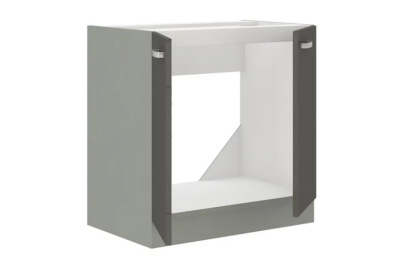 Grey Skåp för tvättmaskin 80x50x82 cm - Grå - Förvaring - Skåp - Förvaringsskåp