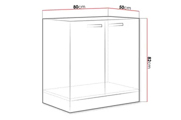 Grey Skåp för tvättmaskin 80x50x82 cm - Grå - Förvaring - Skåp - Förvaringsskåp