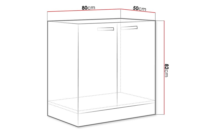 Grey Skåp för tvättmaskin 80x50x82 cm - Grå - Förvaring - Skåp - Förvaringsskåp
