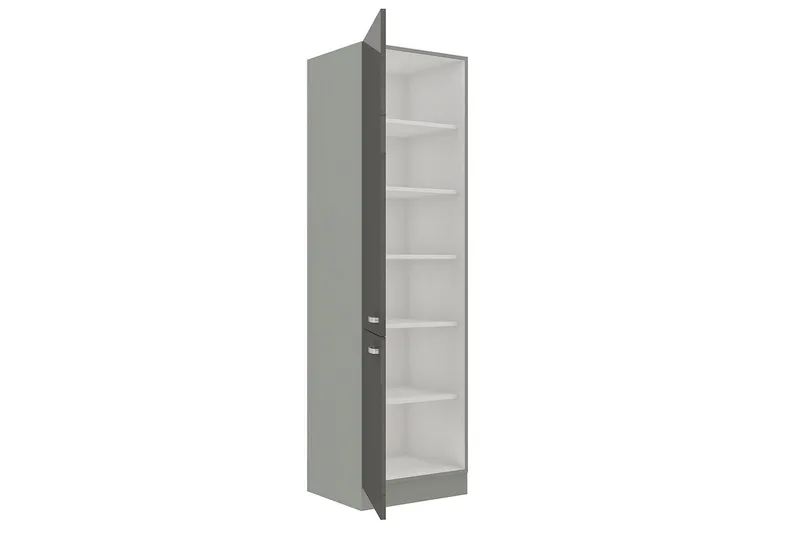 Grey Skåp med dörrar 40x57x210 cm - Grå/Vit - Förvaring - Skåp - Förvaringsskåp