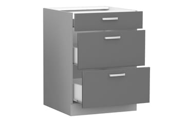 Grey Skåp med lådor 60x52x82 cm - Grå - Förvaring - Skåp - Förvaringsskåp