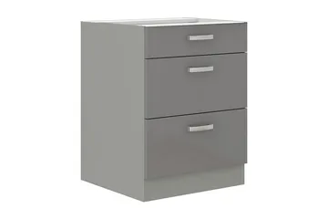 Grey Skåp med lådor 60x52x82 cm - Grå - Förvaring - Skåp - Förvaringsskåp