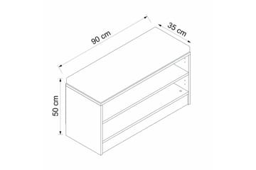 Hew Omklädningsskåp 90x35 cm - Vit - Förvaring - Skåp - Förvaringsskåp