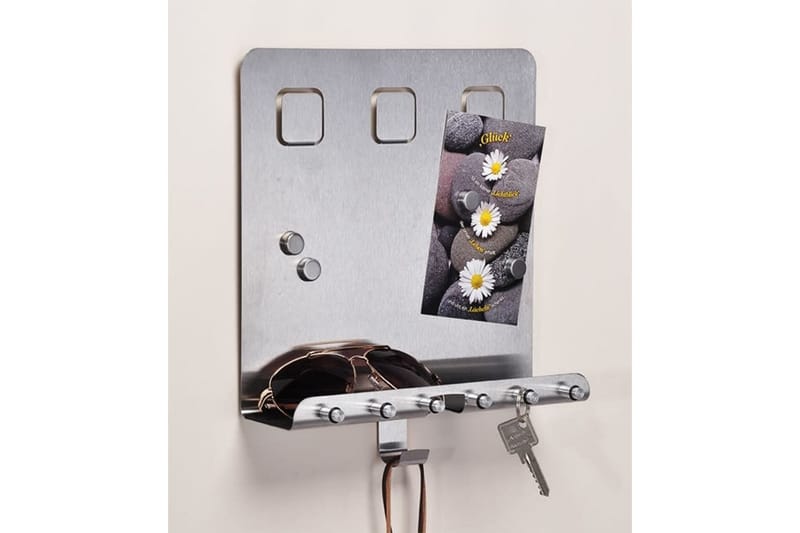 HI Nyckelhållare silver 28,5x25x8 cm - Silver - Nyckelskåp - Förvaringsskåp