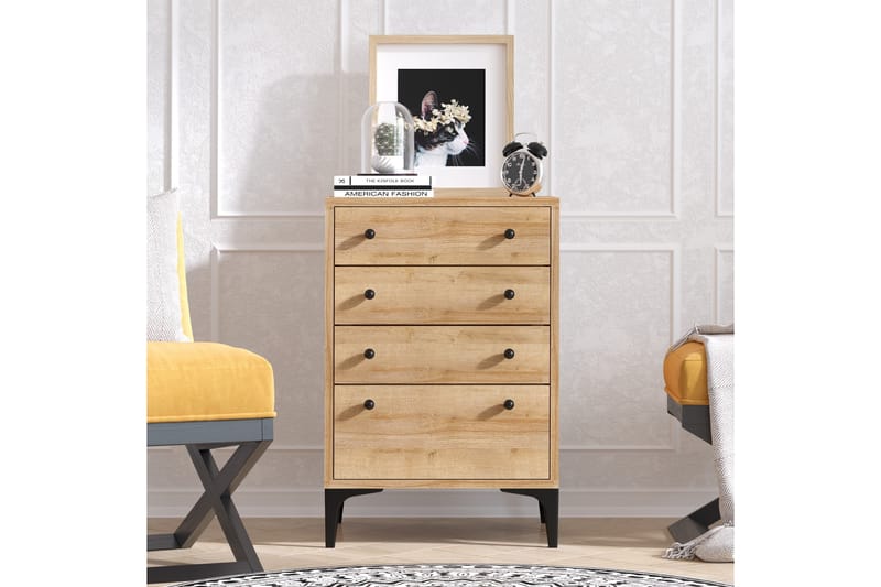 Highboard 40x45 cm - Natur/Svart - Förvaringsskåp