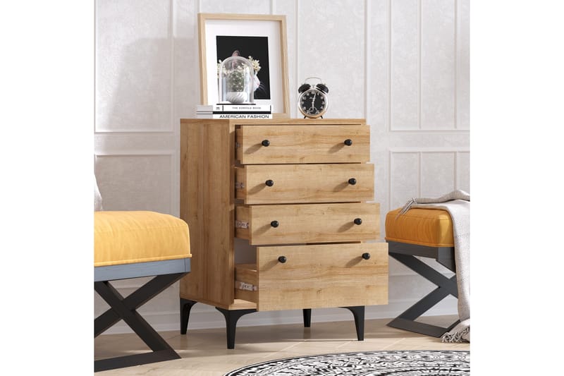 Highboard 40x45 cm - Natur/Svart - Förvaringsskåp