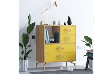 Highboard 40x70 cm - Guld/Natur - Förvaring - Skåp - Förvaringsskåp