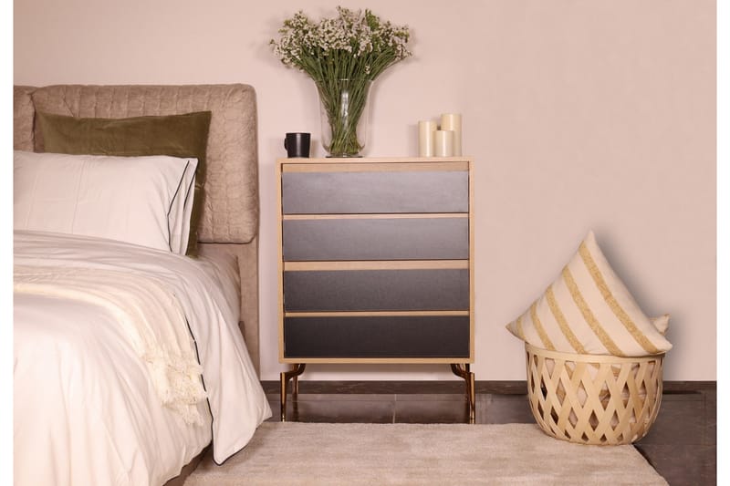 Highboard 40x70 cm, Natur/Svart