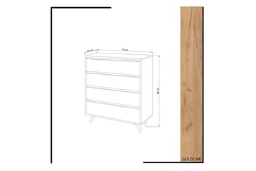 Highboard 40x70 cm - Natur/Svart - Förvaring - Skåp - Förvaringsskåp