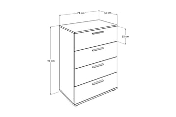 Highboard 73x96 cm - Vit - Förvaring - Skåp - F�örvaringsskåp
