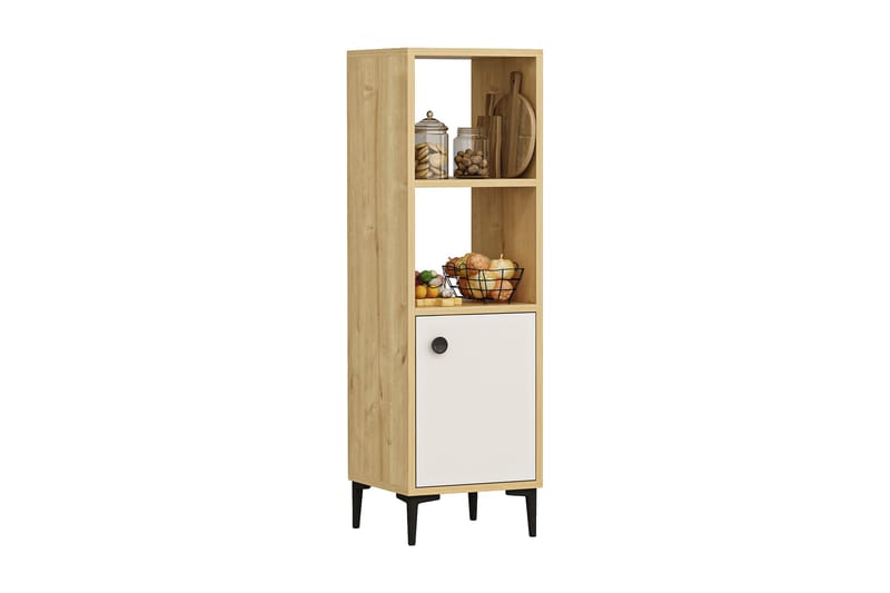 Highboard Alonea 39x35 cm - Blå/Natur/Vit - Förvaringsskåp