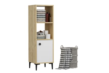 Highboard Alonea 39x35 cm - Blå/Natur/Vit - Förvaring - Skåp - Förvaringsskåp