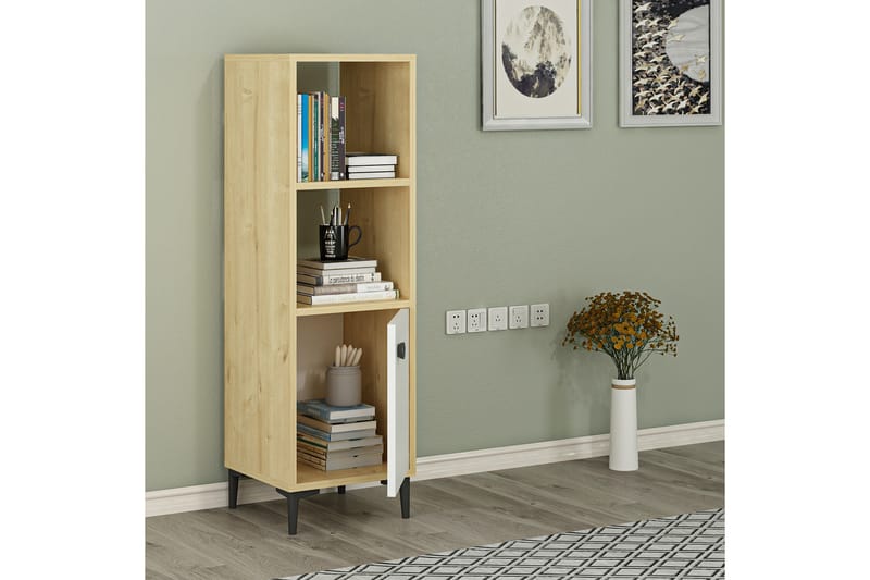 Highboard Alonea 39x35 cm - Blå/Natur/Vit - Förvaringsskåp