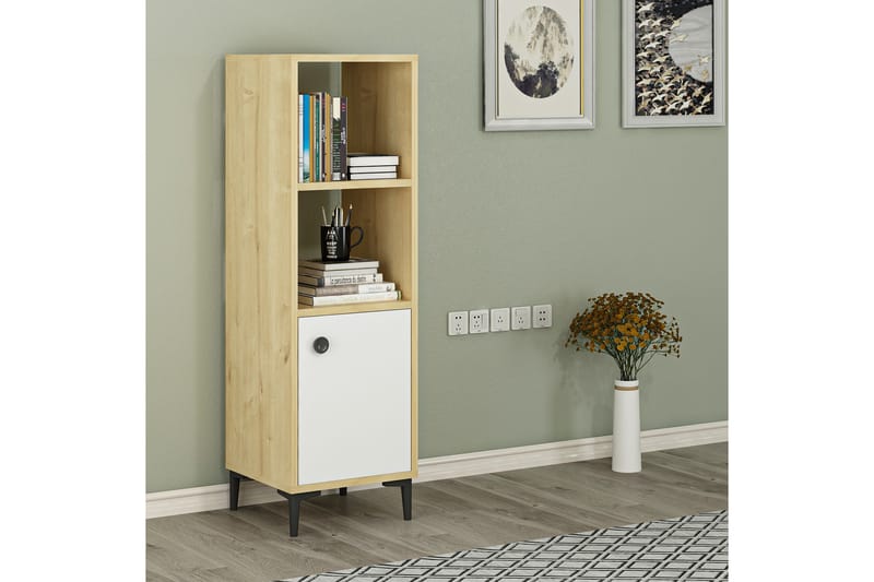 Highboard Alonea 39x35 cm - Blå/Natur/Vit - Förvaringsskåp