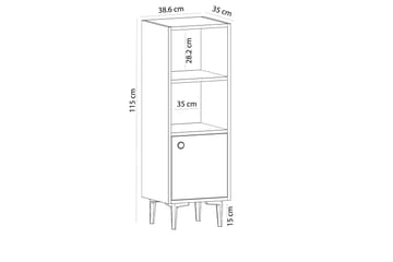 Highboard Alonea 39x35 cm - Vit - Förvaring - Skåp - Förvaringsskåp