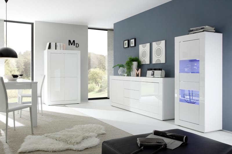 Highboard Astal 102 cm - Vit - Förvaring - Skåp - Förvaringsskåp
