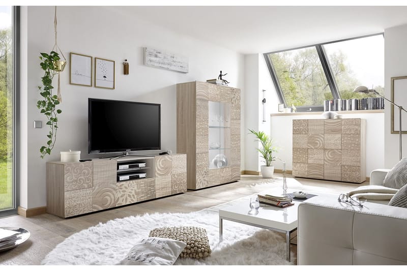 Highboard Bayoner 121 cm - Brun - Förvaring - Skåp - Förvaringsskåp