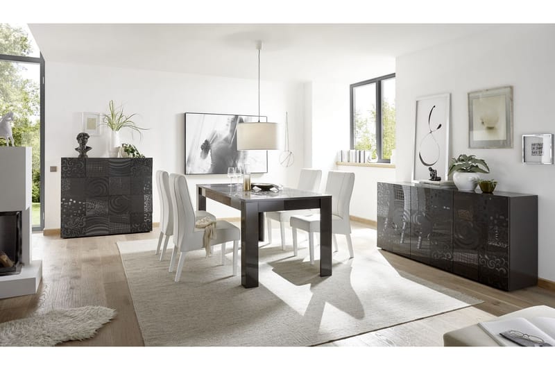 Highboard Bayoner 121 cm - Grå - Förvaring - Skåp - Förvaringsskåp