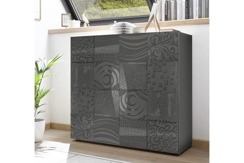 Highboard Bayoner 121 cm - Grå - Förvaring - Skåp - Förvaringsskåp