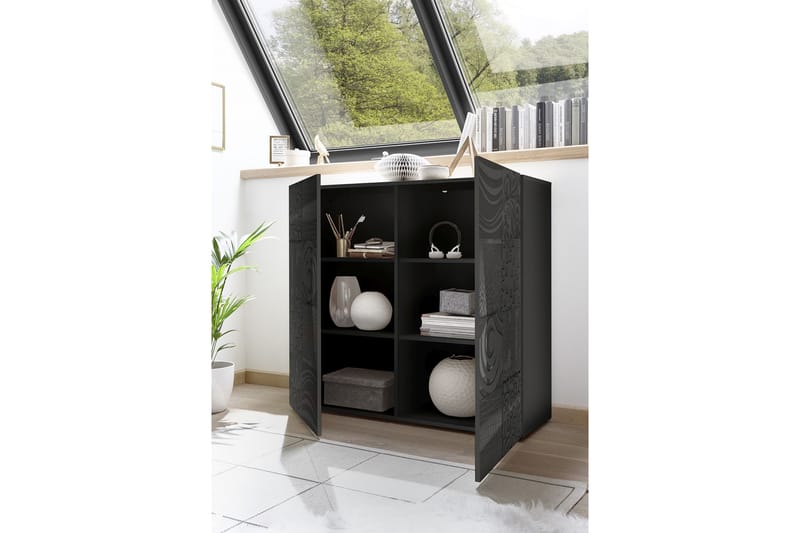 Highboard Bayoner 121 cm - Grå - Förvaring - Skåp - Förvaringsskåp