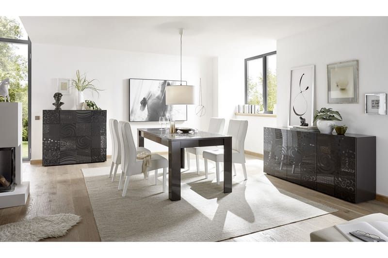 Highboard Bayoner 121 cm - Grå - Förvaring - Skåp - Förvaringsskåp
