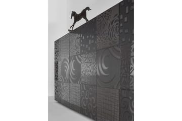 Highboard Bayoner 121 cm - Grå - Förvaring - Skåp - Förvaringsskåp