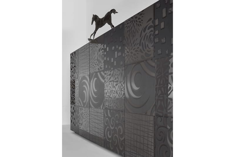 Highboard Bayoner 121 cm - Grå - Förvaring - Skåp - Förvaringsskåp