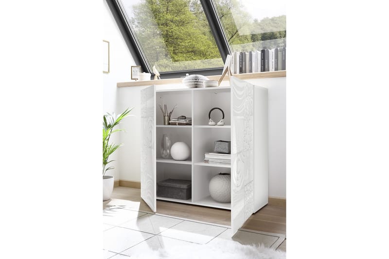 Highboard Bayoner 121 cm - Vit - Förvaring - Skåp - Förvaringsskåp