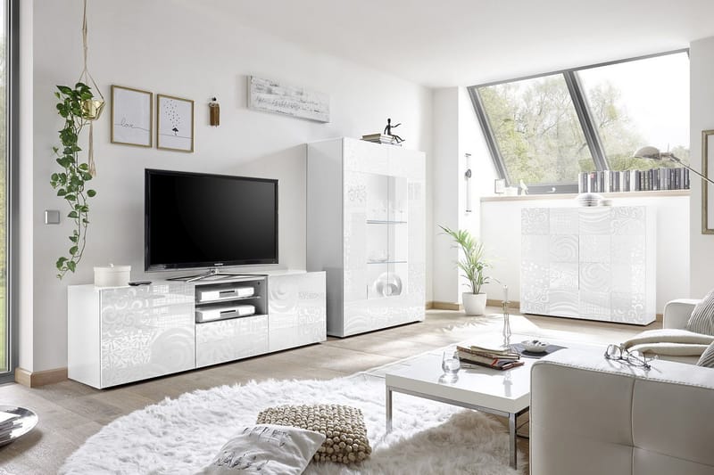 Highboard Bayoner 121 cm - Vit - Förvaring - Skåp - Förvaringsskåp