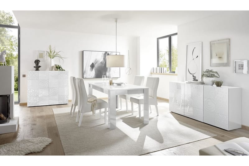 Highboard Bayoner 121 cm - Vit - Förvaring - Skåp - Förvaringsskåp